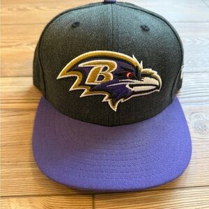 NFL Baltimore Ravens Gray and Purple Snapback Hat